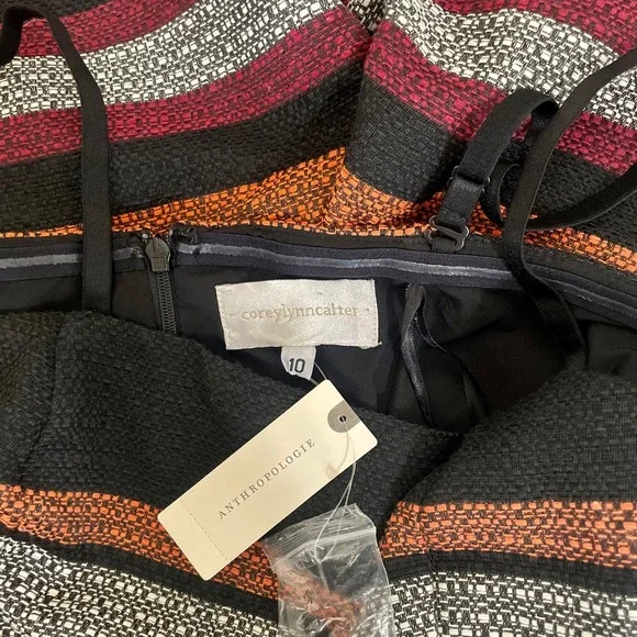 NWT!! Anthropologie COREY LYNN CALTER Nina Cropped Tweed Jumpsuit Stripes 10 - Picture 12 of 15